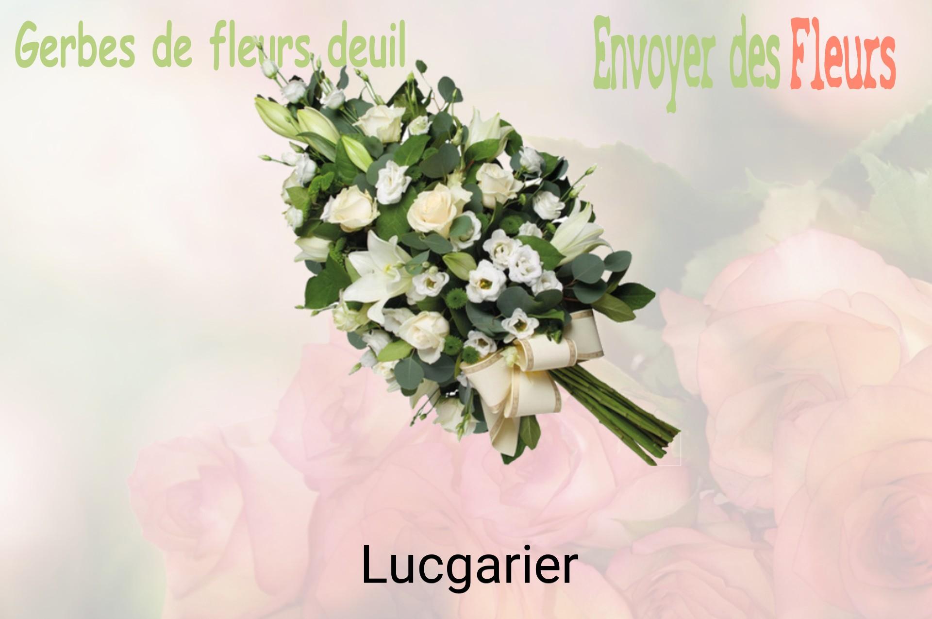 Gerbe de fleurs de deuil livrée à Lucgarier
